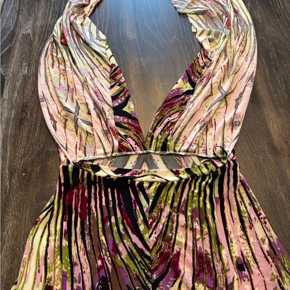 🟢 VIBRANT PATTERN HALTER/INFINITY MAXI DRESS-ONE SIZE - Picture 4 of 5